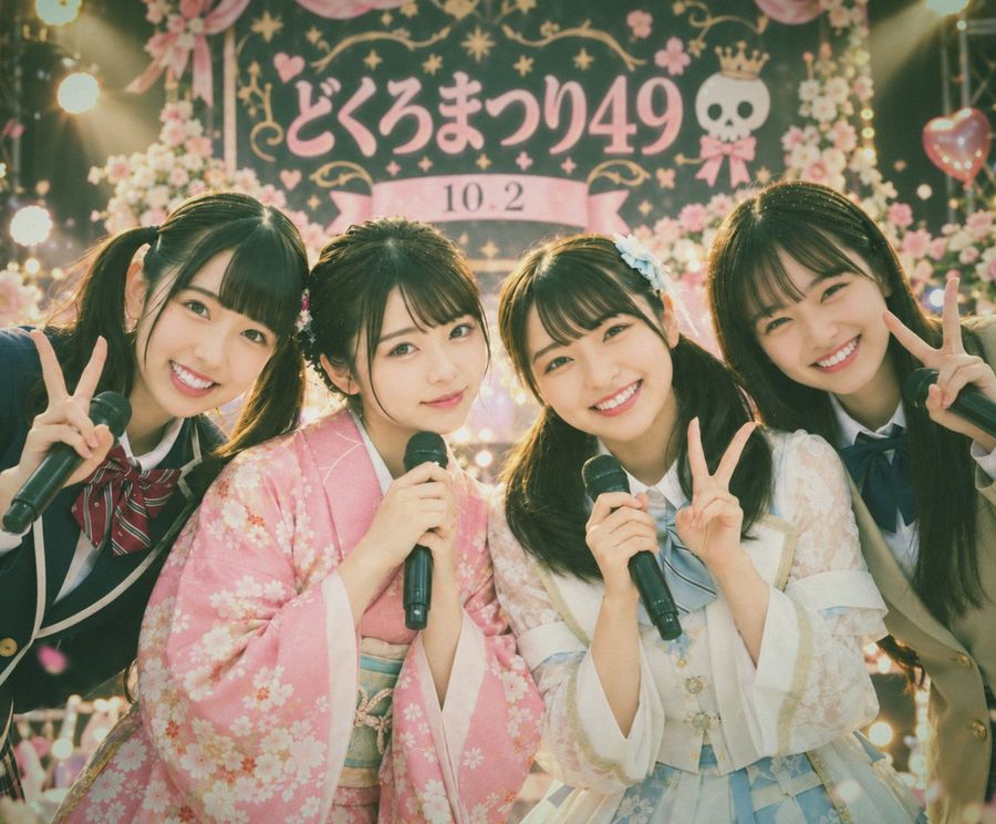 Four Japanese Idols at Skull Festival