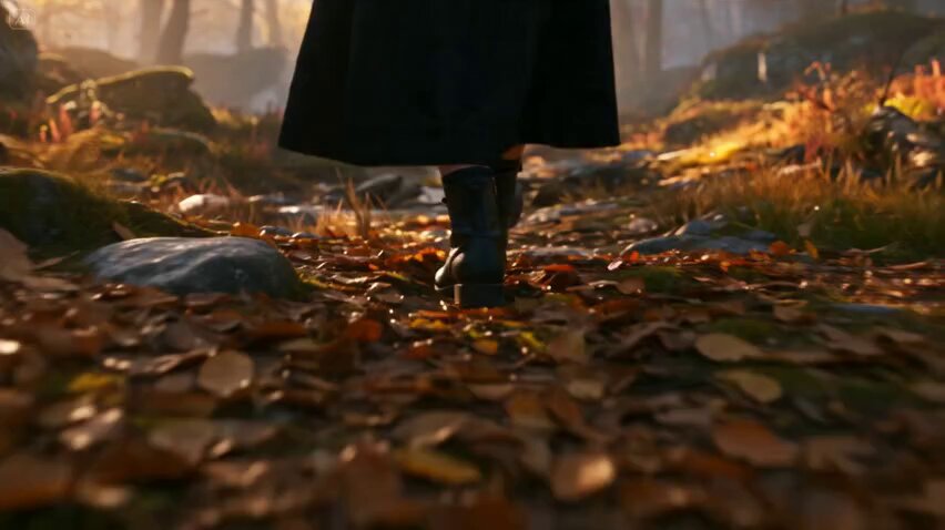 Melancholy Autumn Forest Walk