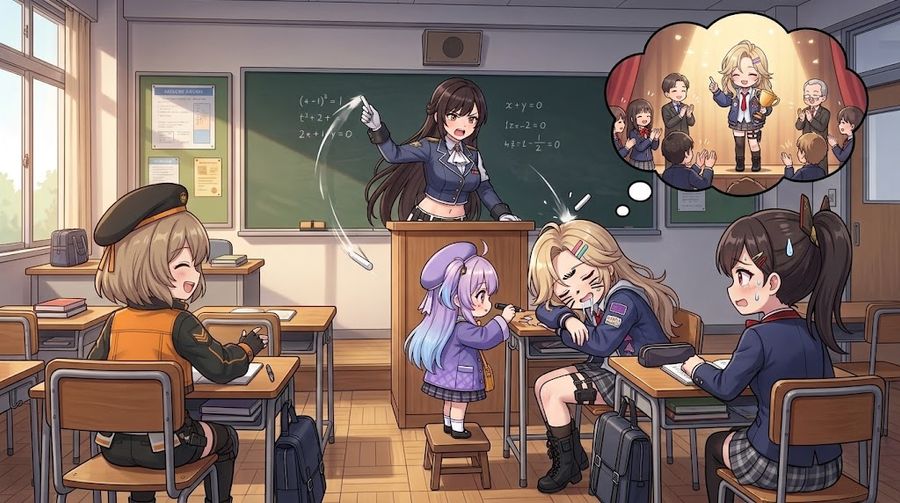 Anime Classroom Sleeping Scene