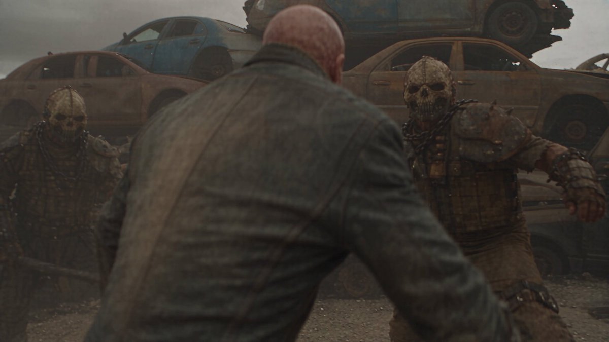 Post-Apocalyptic Wasteland Battle Scene
