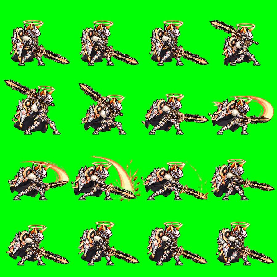 Chibi Knight Attack Sprite Sheet