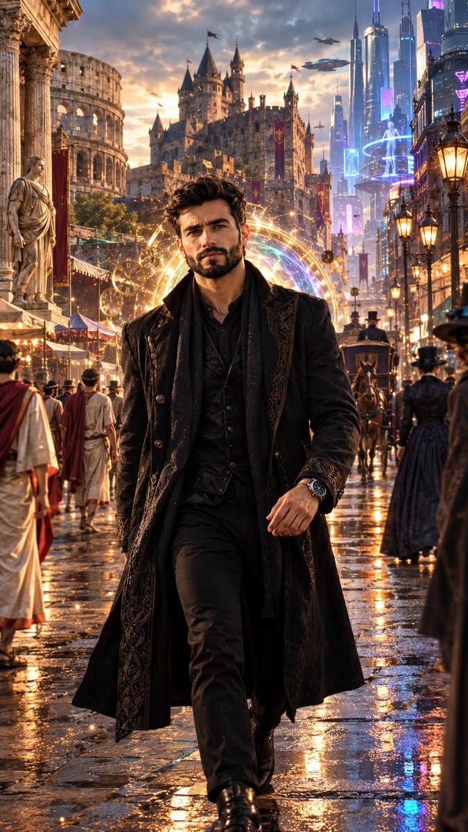Cinematic Time-Travel Urban Portrait