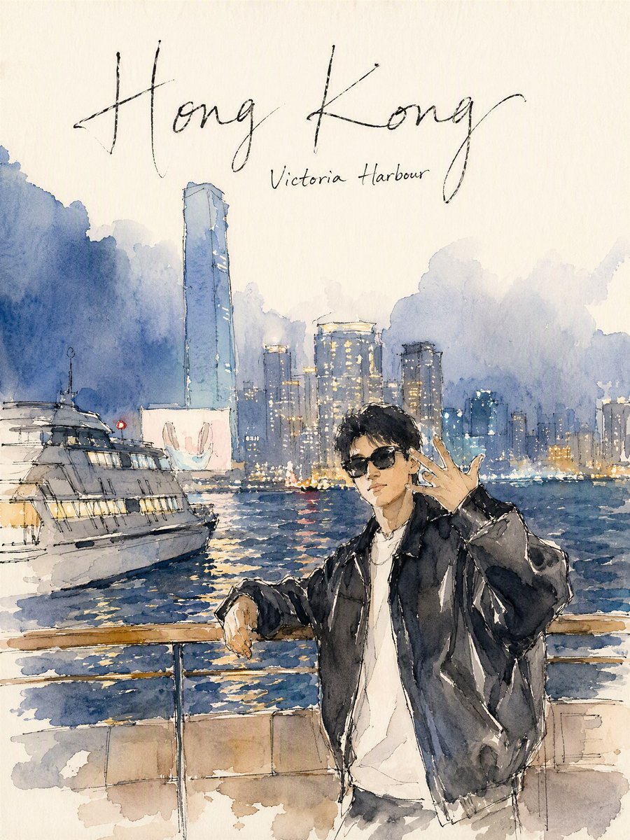 Hong Kong Watercolor Travel Journal