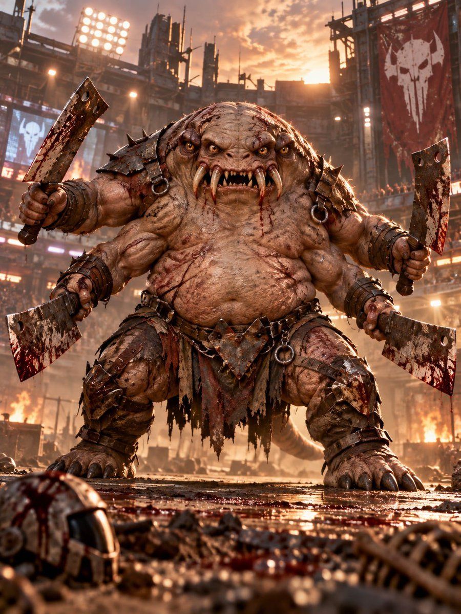 Cinematic Four-Armed Arena Behemoth
