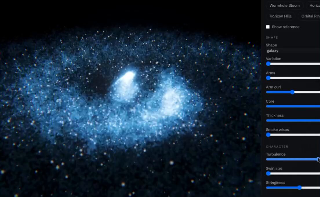 Interactive Particle Effect Animation