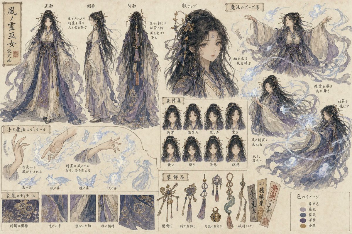 Japanese Fantasy Girl Character Design