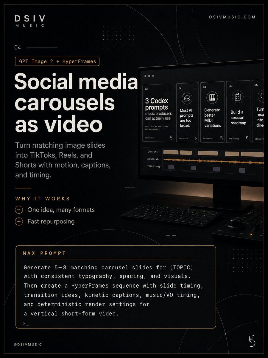 Dark Tech Style Carousel to Video Slide