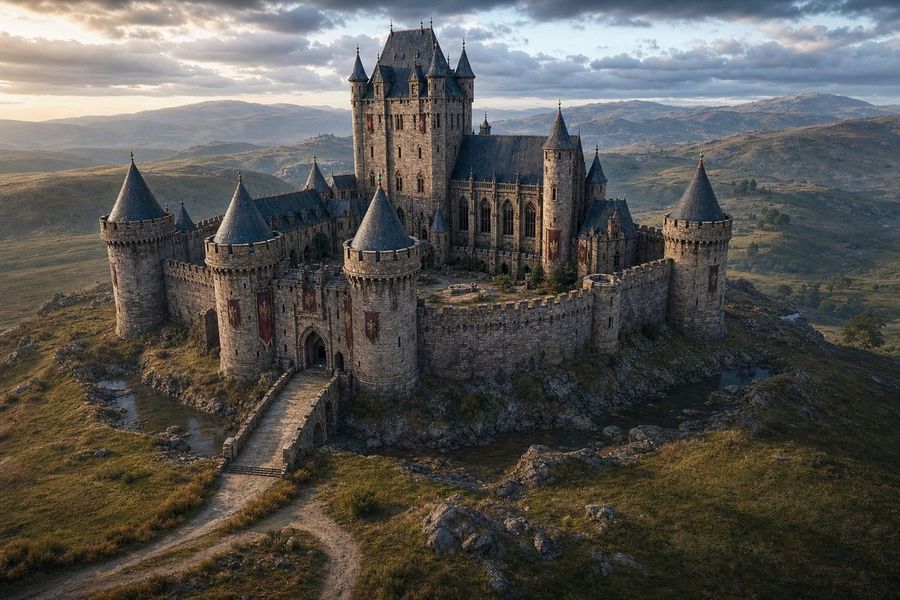 Cinematic Medieval Hilltop Castle