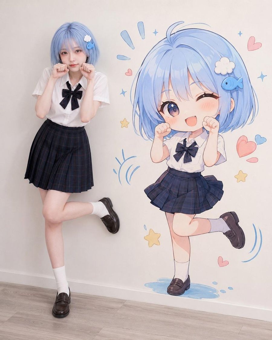 Character Consistency and Chibi Wall Mural Art