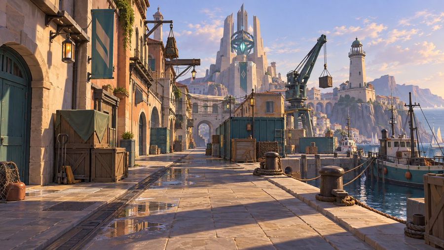 Mediterranean Harbor Concept Art