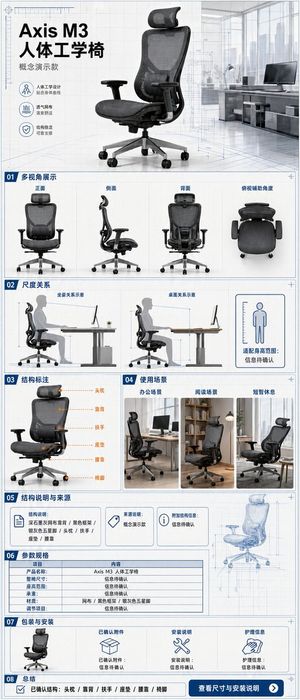 Ergonomic Office Chair Mobile E-commerce Detail Page