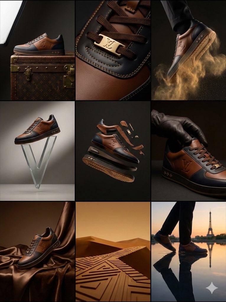 Louis Vuitton Sneaker Editorial Grid (9-Cell Concept)