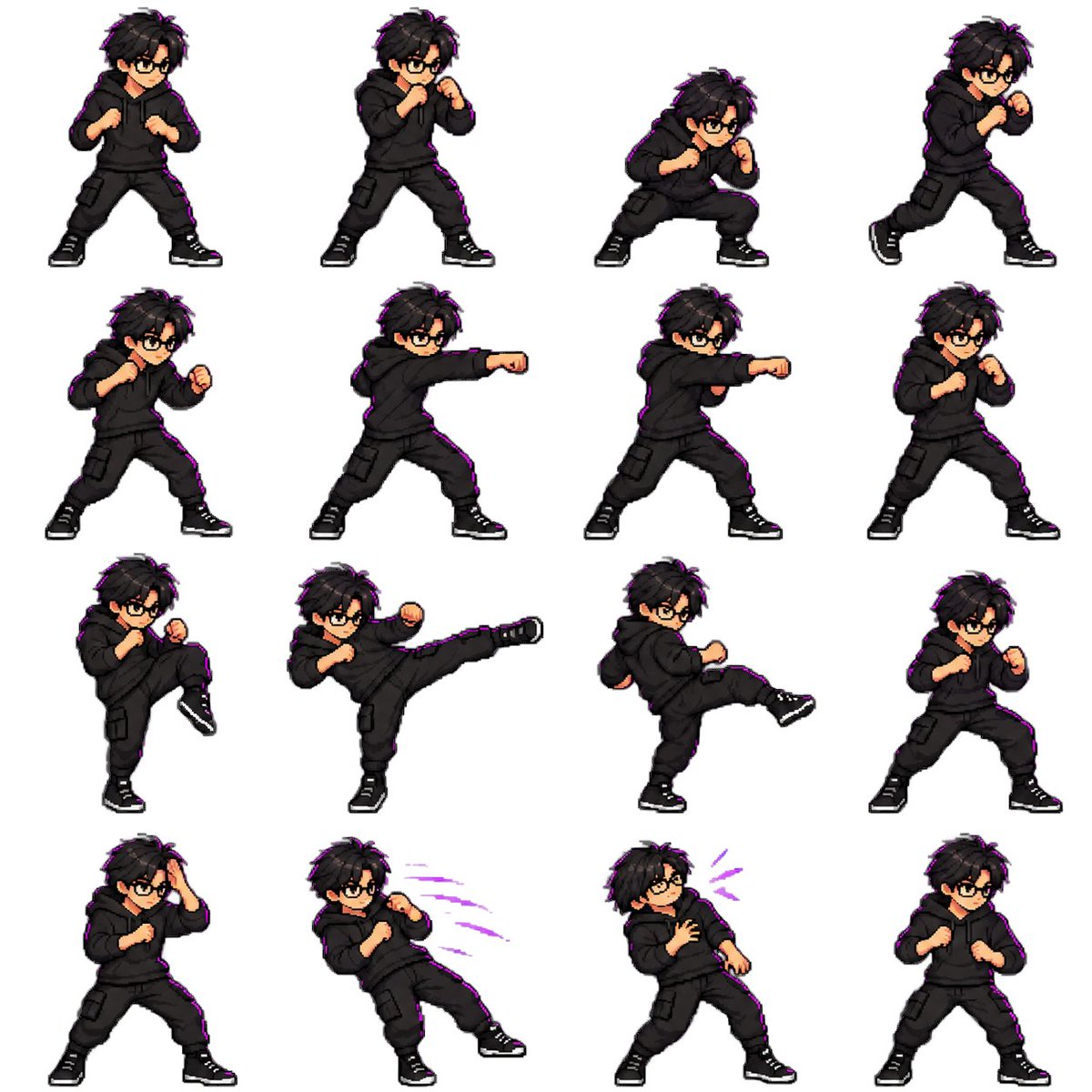 Character Combat Action Sprite Sheet