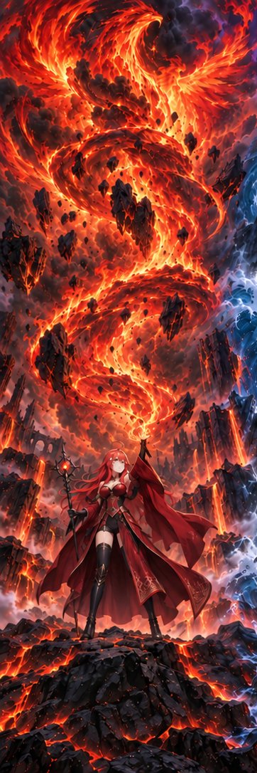 Flame Witch Queen Fantasy Art