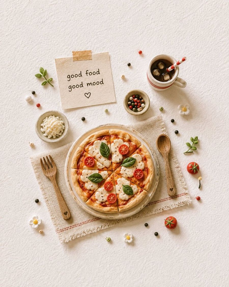 Miniature Handmade Food Scene