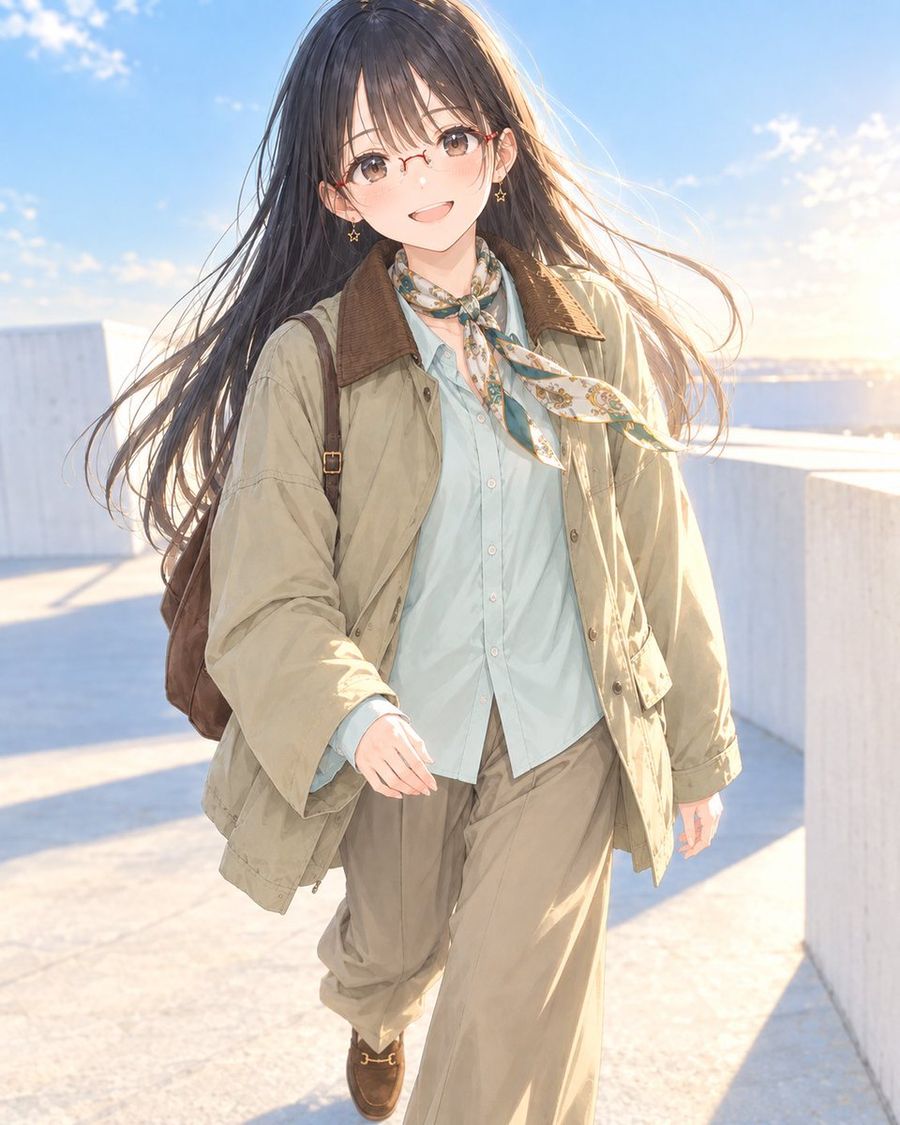 Anime Girl in Morning Sunlight