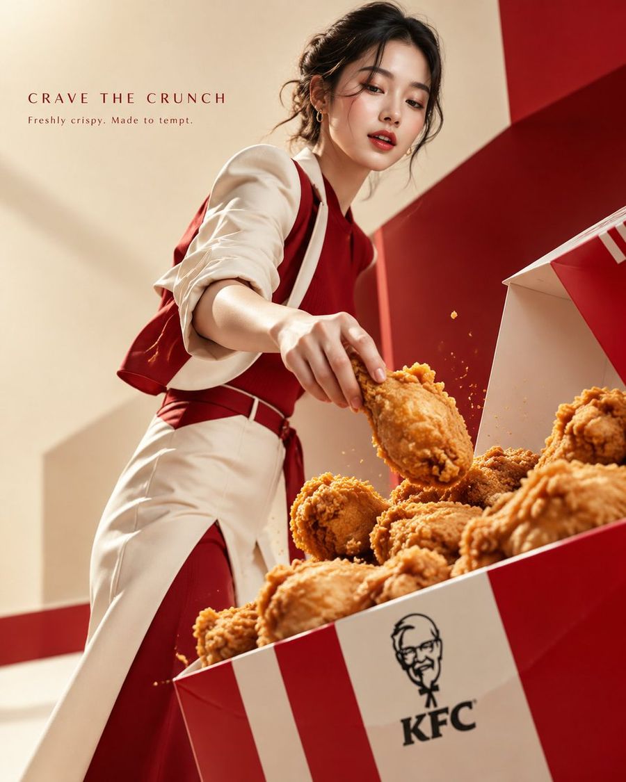 Luxury KFC Fashion Fried Chicken Ad