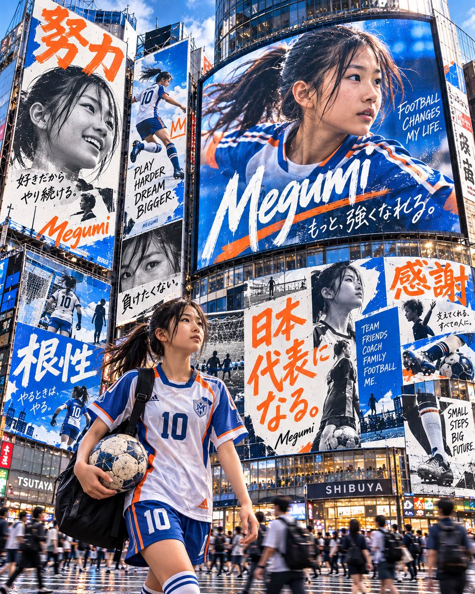 Shibuya Soccer Girl Billboard Campaign
