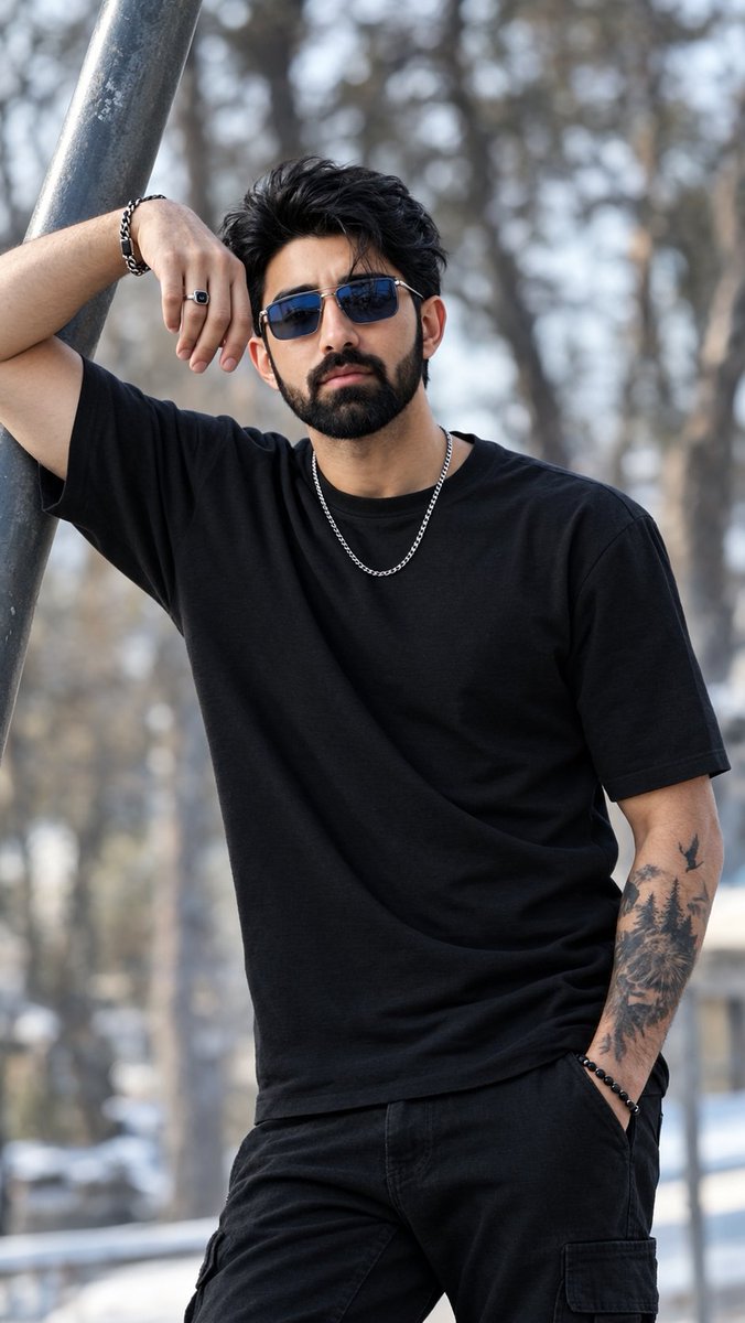 Stylish Man Winter Outdoor Portrait