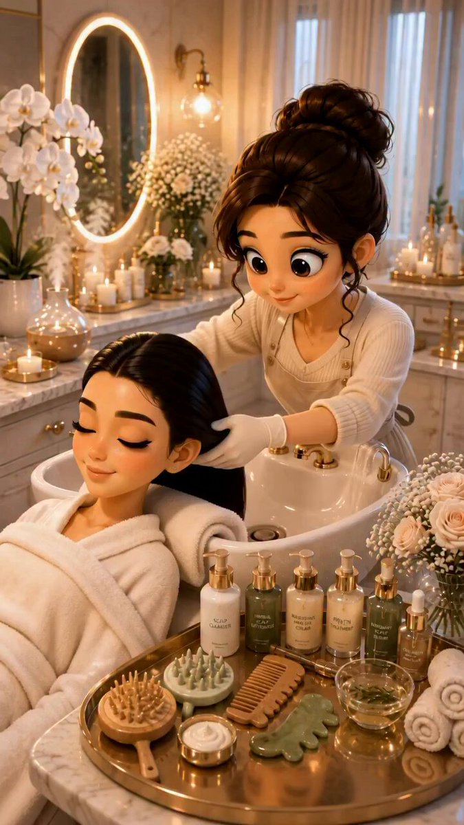 3D Pixar Style Salon ASMR Prompt