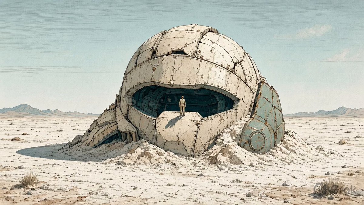 Giant Desert Ruins Illustration