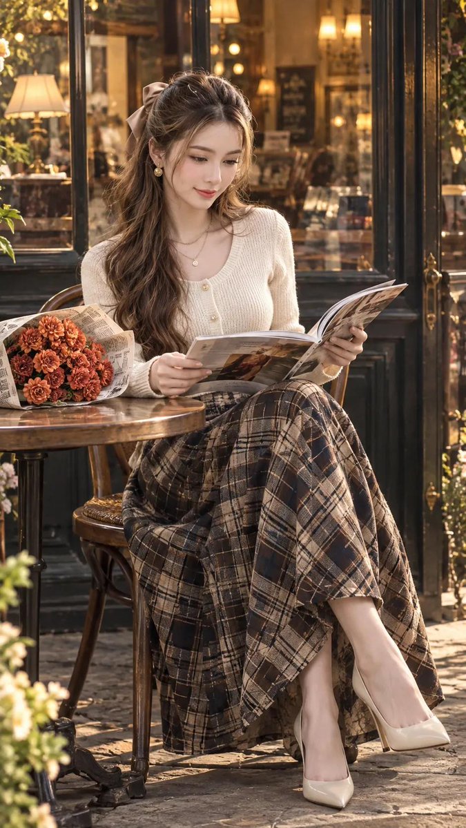 Vintage Paris Cafe Portrait
