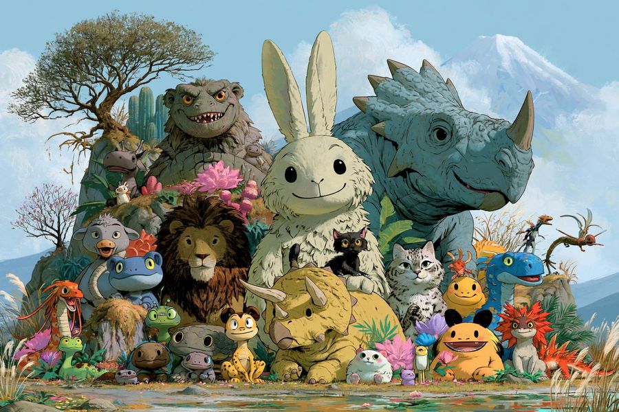 Fantasy Creatures Meadow Portrait