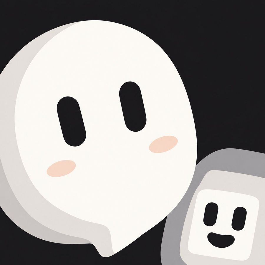 Cute Speech Bubble Mascot Avatar Icon