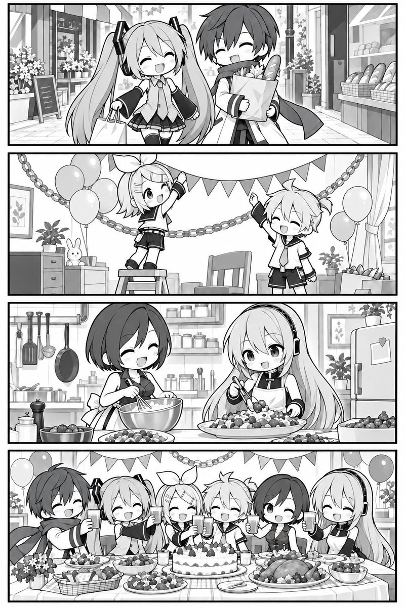 Vocaloid Q版圣诞漫画