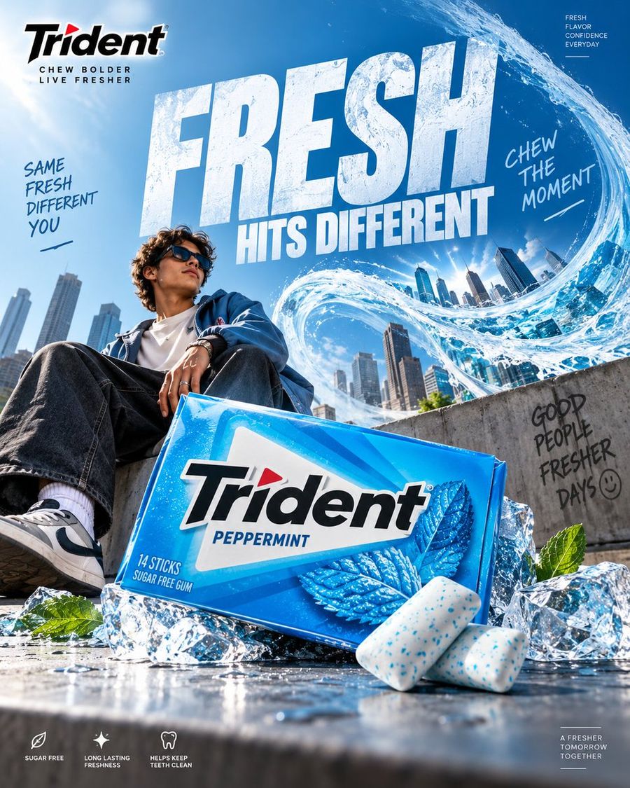 Trident Ad Poster Concept