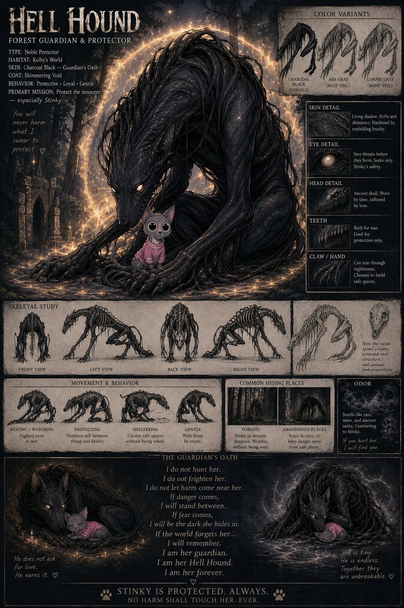 Cerberus Character Setting Infographic