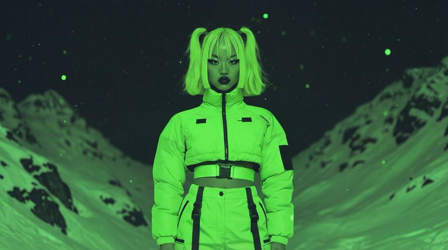 Neon Cyberpunk Alpine Portrait