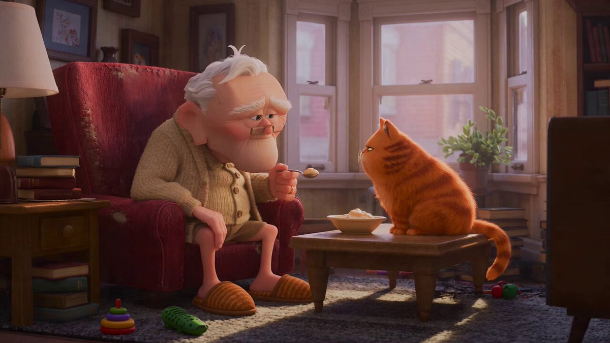 3D Animated Cat and Old Man