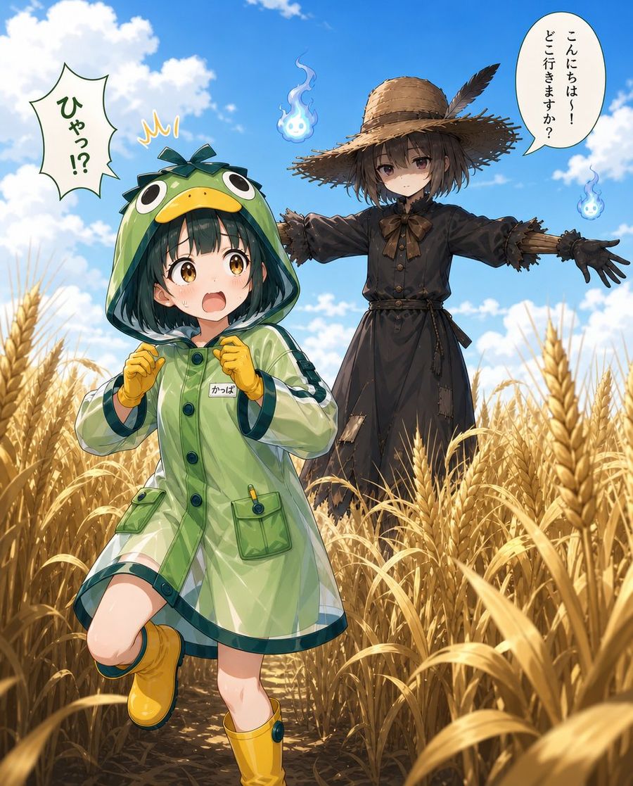 Kappa Girl and Scarecrow Witch
