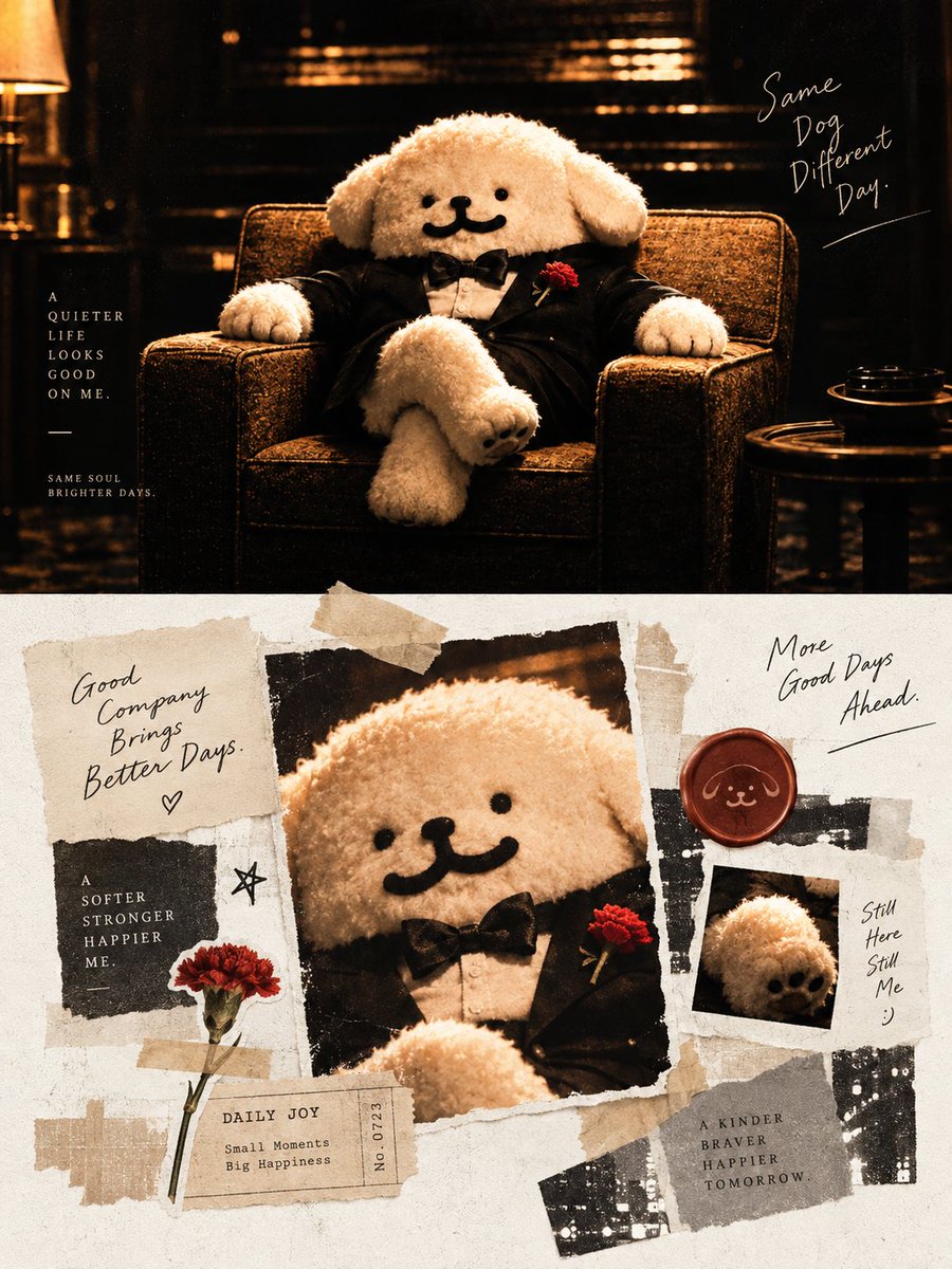 Plush Puppy Scrapbook Poster