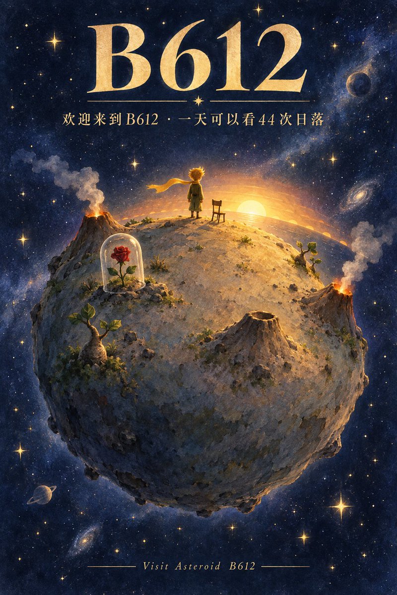 The Little Prince B612 Travel Poster