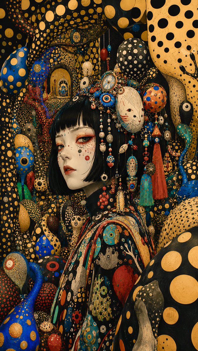 Surreal Polka Dot Portrait