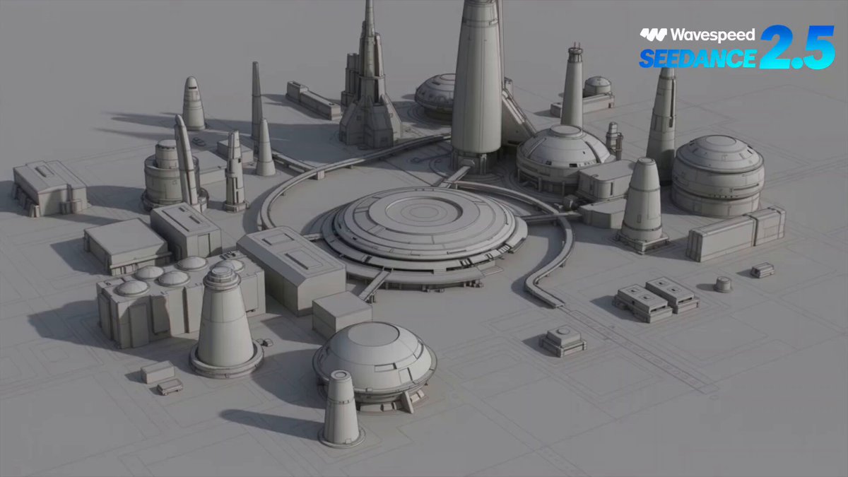 3D Base Model Desert City Evolution