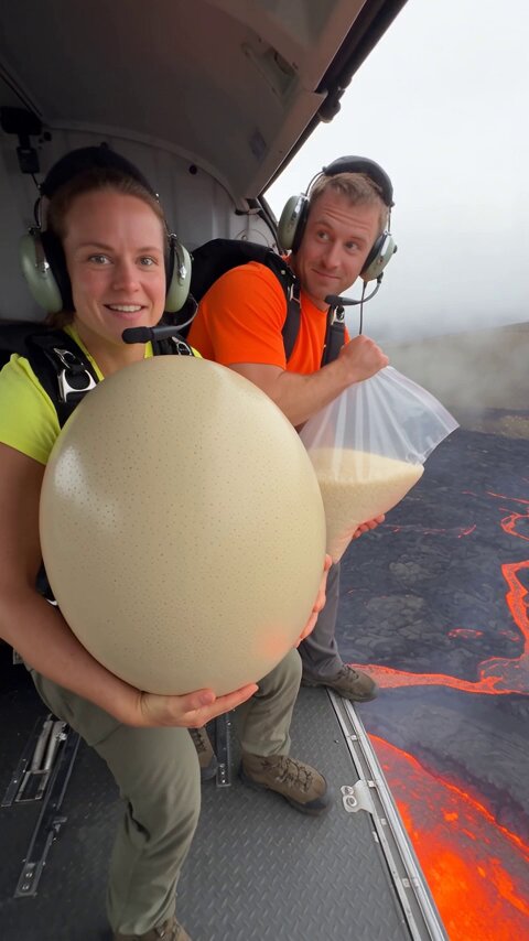 Volcano Ostrich Egg Fried Rice Challenge
