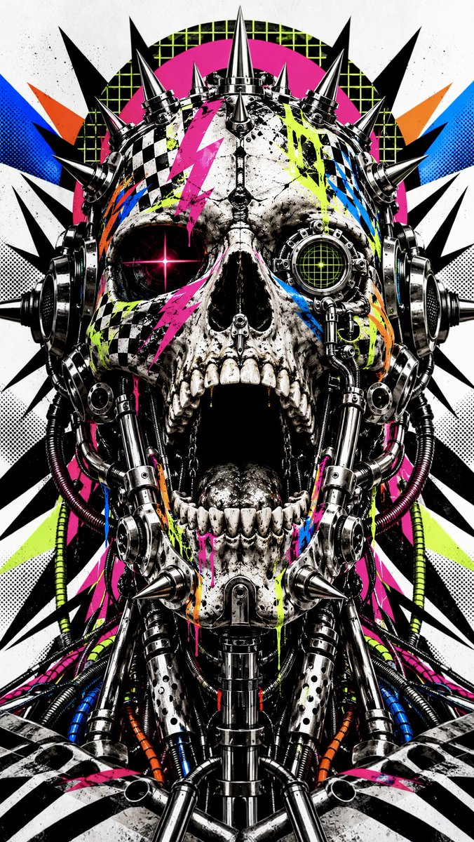 GPT Image 2 Cyberpunk Skull Portrait Prompt