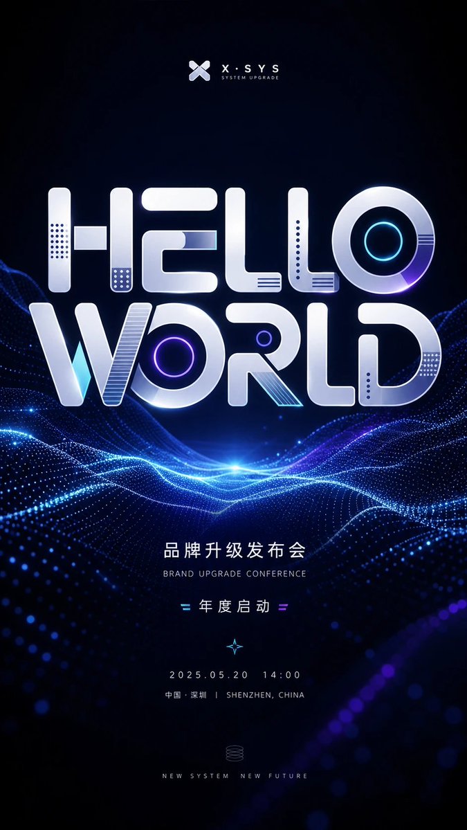 Futuristic Brand Launch Poster