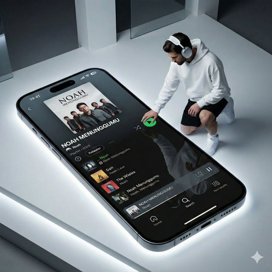 Futuristic Fashion Shoot on Giant Smartphone Screen