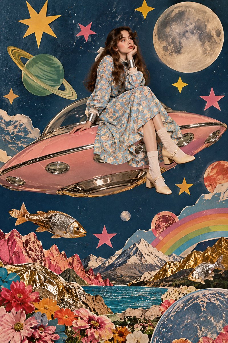 Surreal Retro Collage Art Prompt