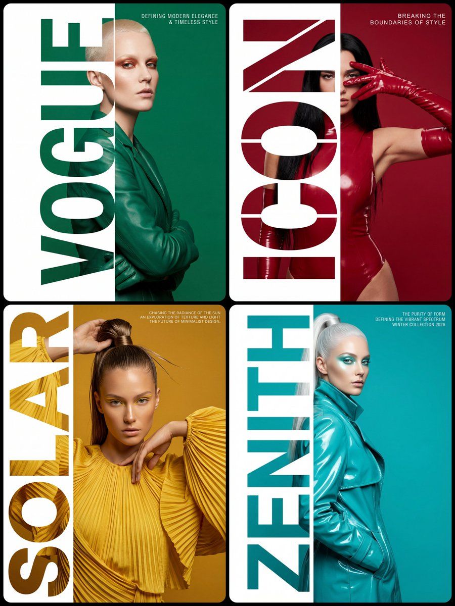 High-End Fashion Typography Poster Template
