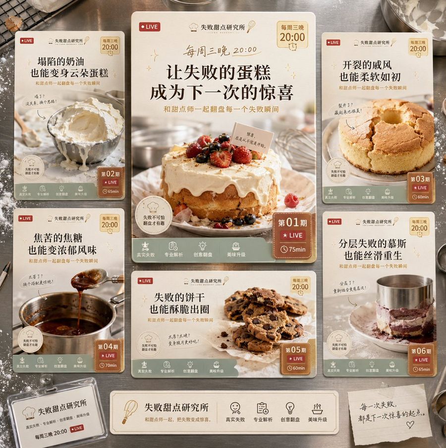 Dessert Livestream Brand Cover System