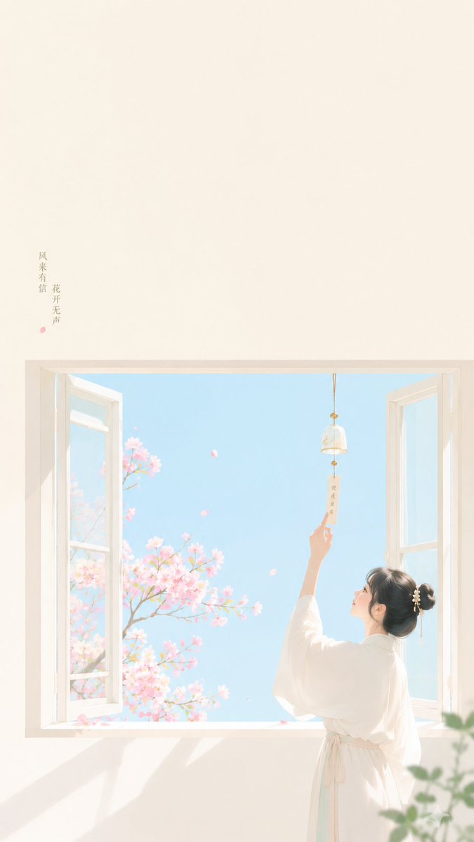 Zen Minimalist Wind Chime Poster
