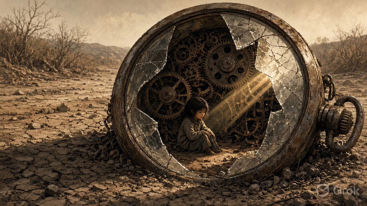 Girl in a Giant Pocket Watch