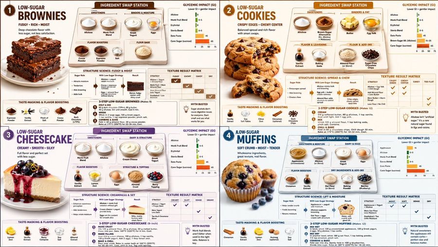 Low-Sugar Dessert Science Infographic