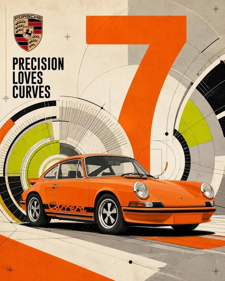 High-Impact Car Track Poster