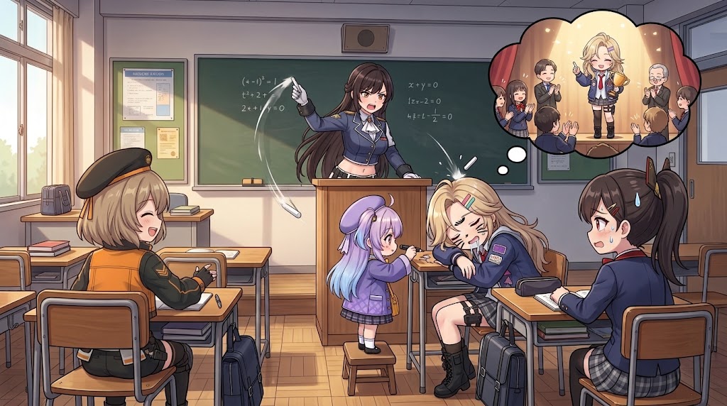 Anime Classroom Sleeping Scene